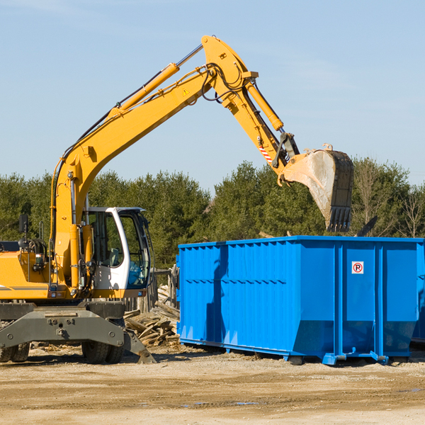 are there any restrictions on where a residential dumpster can be placed in Metal